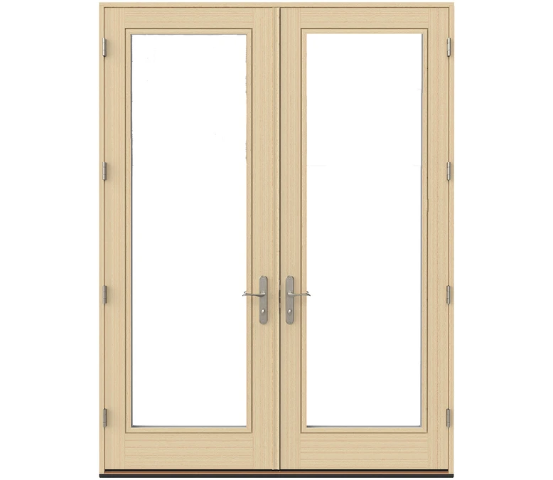 Champaign Pella Lifestyle Series Wood Double Hinged Patio Doors