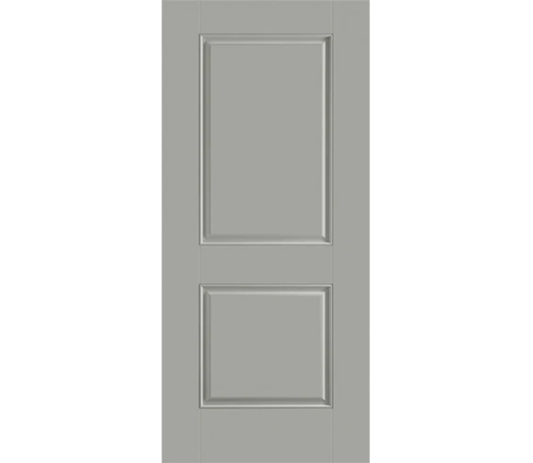 Champaign Two Panel Square Fiberglass Entry Door